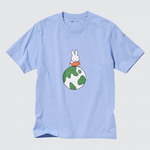 Uniqlo Peace For All Graphic T-Shirt Dick Bruna T-shirt Dam Blå | WNKFU-1802