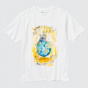 Uniqlo Peace For All Graphic T-Shirt Francesco Risso T-shirt Dam Vita | YNVKG-0392