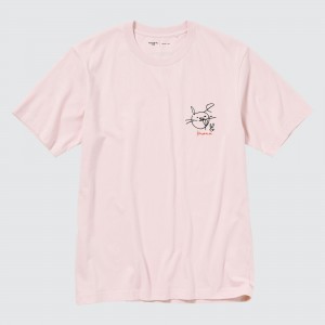 Uniqlo Peace For All Graphic T-Shirt Haruka Ayase T-shirt Dam Rosa | IPLBQ-4372