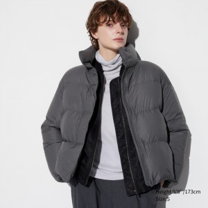 Uniqlo Powder Soft Down Jacket Nanodesign Jackor Dam Grå | EFNTU-0376