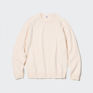 Uniqlo Premium Lambswool Crew Neck Jumper Jumpers Herr Vita | ALEHB-5194