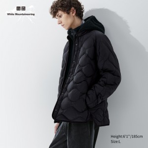 Uniqlo Recycled Hybrid Down Jacket Jackor Herr Svarta | ZGYWB-0648