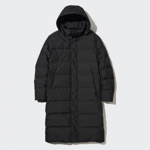 Uniqlo Seamless Down Long Coat Jackor Herr Svarta | RLITM-0463