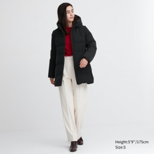 Uniqlo Seamless Down Short Coat Jackor Dam Svarta | JTWFH-2354