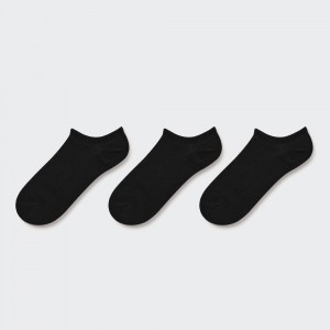 Uniqlo Short Socks Three Pairs Strumpor Dam Svarta | PJONY-7910