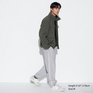Uniqlo Side Stripe Joggers Långbyxor Herr Grå | AXLGJ-1359
