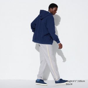 Uniqlo Side Stripe Joggers Long Långbyxor Herr Grå | KWHAP-5479