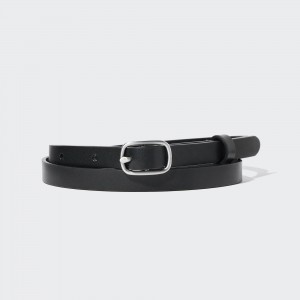 Uniqlo Skinny Dress Belt Väskor Dam Svarta | XUBJQ-9234