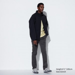 Uniqlo Slim Fit Chino Trousers Långbyxor Herr Mörkgrå | DRNQV-6182