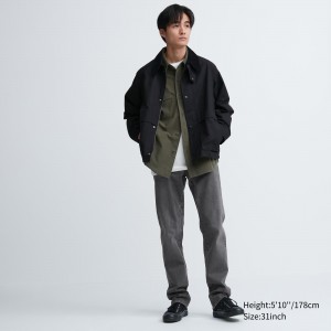 Uniqlo Slim Fit Jeans Jeans Herr Grå | STOPC-7132