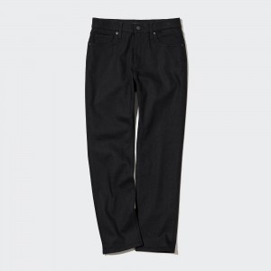 Uniqlo Slim Fit Straight Leg Ankle Length Jeans Jeans Dam Svarta | QERTW-8425
