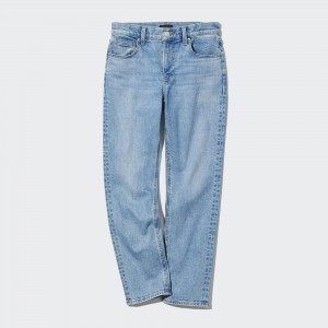 Uniqlo Slim Fit Straight Leg Ankle Length Jeans Jeans Dam Blå | WONCQ-7034