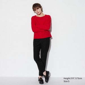Uniqlo Smart Ankle Length Trousers Long Blast Dam Svarta | MEIRS-2063