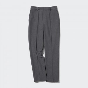 Uniqlo Smart Ankle Length Trousers Long Blast Dam Grå | WXNRO-4735