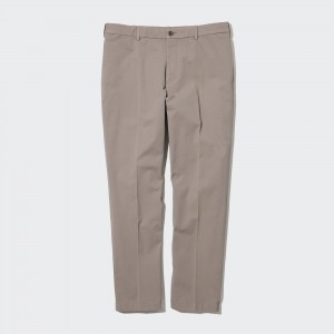 Uniqlo Smart Cotton Ankle Length Trousers Long Långbyxor Herr Beige | LTUVK-2378
