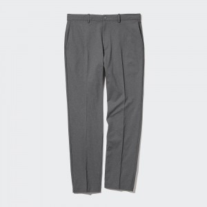 Uniqlo Smart Ultra Stretch Ankle Length Trousers Long Långbyxor Herr Grå | RCGVA-0675