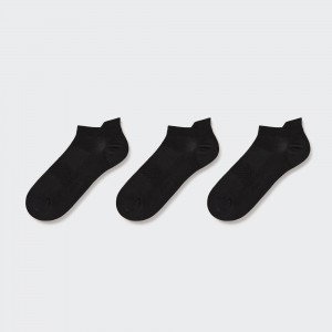 Uniqlo Sports Short Socks Three Pairs Strumpor Dam Svarta | BCNDO-9368