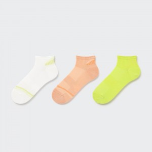 Uniqlo Sports Short Socks Three Pairs Strumpor Dam Vita | DGHOU-4590