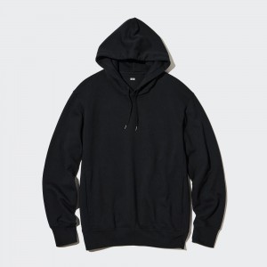 Uniqlo Sweat Pullover Hoodie Hoodie Herr Svarta | QOKZH-3508