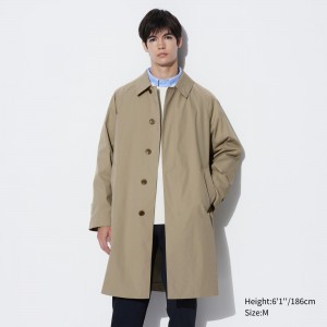 Uniqlo Two Way Single Breasted Coat Jackor Herr Beige | MQKZS-8792
