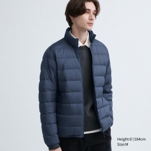 Uniqlo Ultra Light Down 3d Cut Quilted Jacket Jackor Herr Blå | WSEVQ-8703