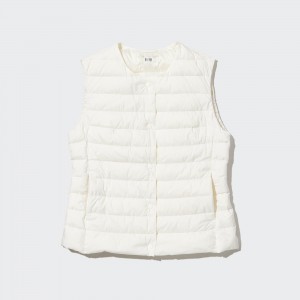Uniqlo Ultra Light Down Compact Vest Jackor Dam Vita | VFZAU-4589