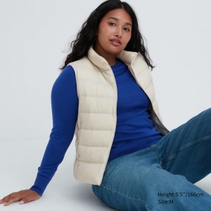 Uniqlo Ultra Light Down Vest Jackor Dam Vita | VMQFD-6137
