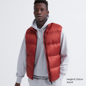 Uniqlo Ultra Light Down Vest Jackor Herr Röda | KADQJ-9750