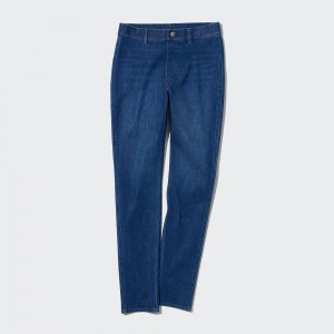 Uniqlo Ultra Stretch Denim Leggings Trousers Blast Dam Blå | FYNWP-9423
