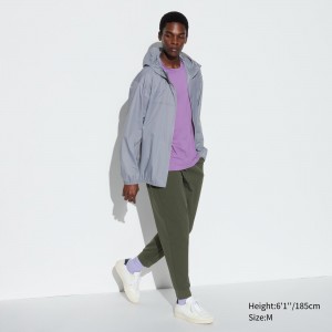 Uniqlo Ultra Stretch Dry Ex Joggers Långbyxor Herr Olivgröna | OHLIG-2340