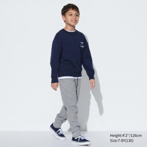 Uniqlo Ultra Stretch Dry Joggers Hoodie Barn Grå | AHFKP-6754