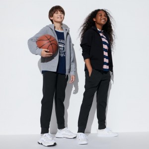 Uniqlo Ultra Stretch Dry Joggers Mjukisbyxor Barn Svarta | NRMKJ-5832