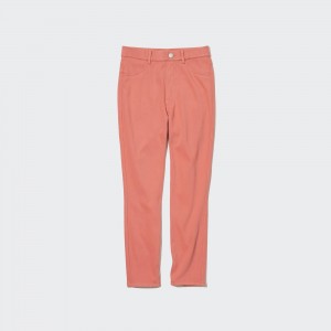 Uniqlo Ultra Stretch High Rise Cropped Leggings Blast Dam Rosa | NAOLC-8105