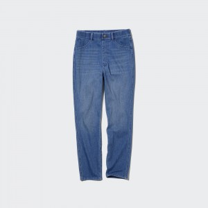 Uniqlo Ultra Stretch High Rise Cropped Leggings Blast Dam Blå | DEQCO-8641