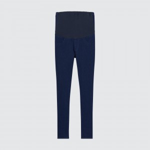 Uniqlo Ultra Stretch Maternity Denim Leggings Mammakläder Dam Blå | PNAYW-3796