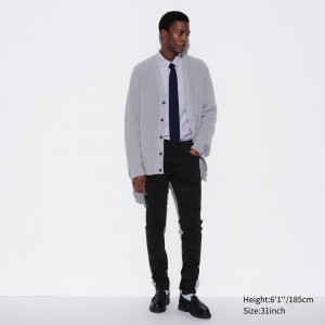 Uniqlo Ultra Stretch Skinny Fit Jeans Jeans Herr Svarta | VNTCP-0389