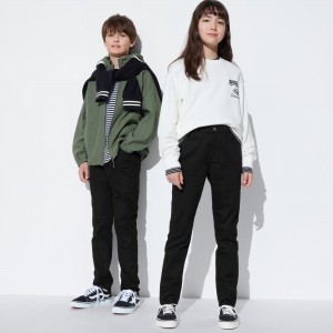 Uniqlo Ultra Stretch Slim Fit Jeans Mjukisbyxor Barn Svarta | NPBAS-5261