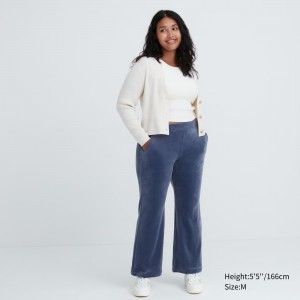 Uniqlo Ultra Stretch Smooth Trousers Blast Dam Blå | RHCSJ-7406