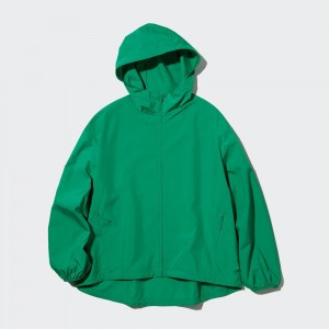 Uniqlo Uv Protection Pocketable Parka Jackor Dam Gröna | CHTOZ-5392