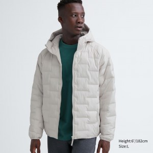 Uniqlo Warm Padded Parka Jackor Herr Vita | TPNOG-7068
