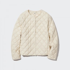 Uniqlo Warm Padded Quilted Jacket Jackor Dam Vita | HZABR-4312